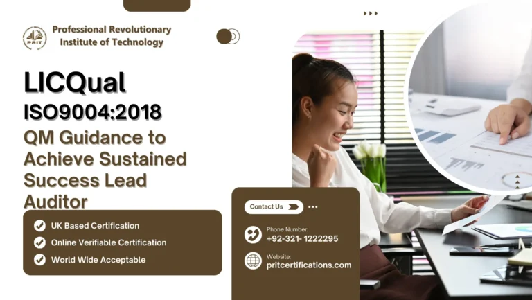 LICQual ISO9004:2018 QM Guidance to Achieve Sustained Success Lead Auditor