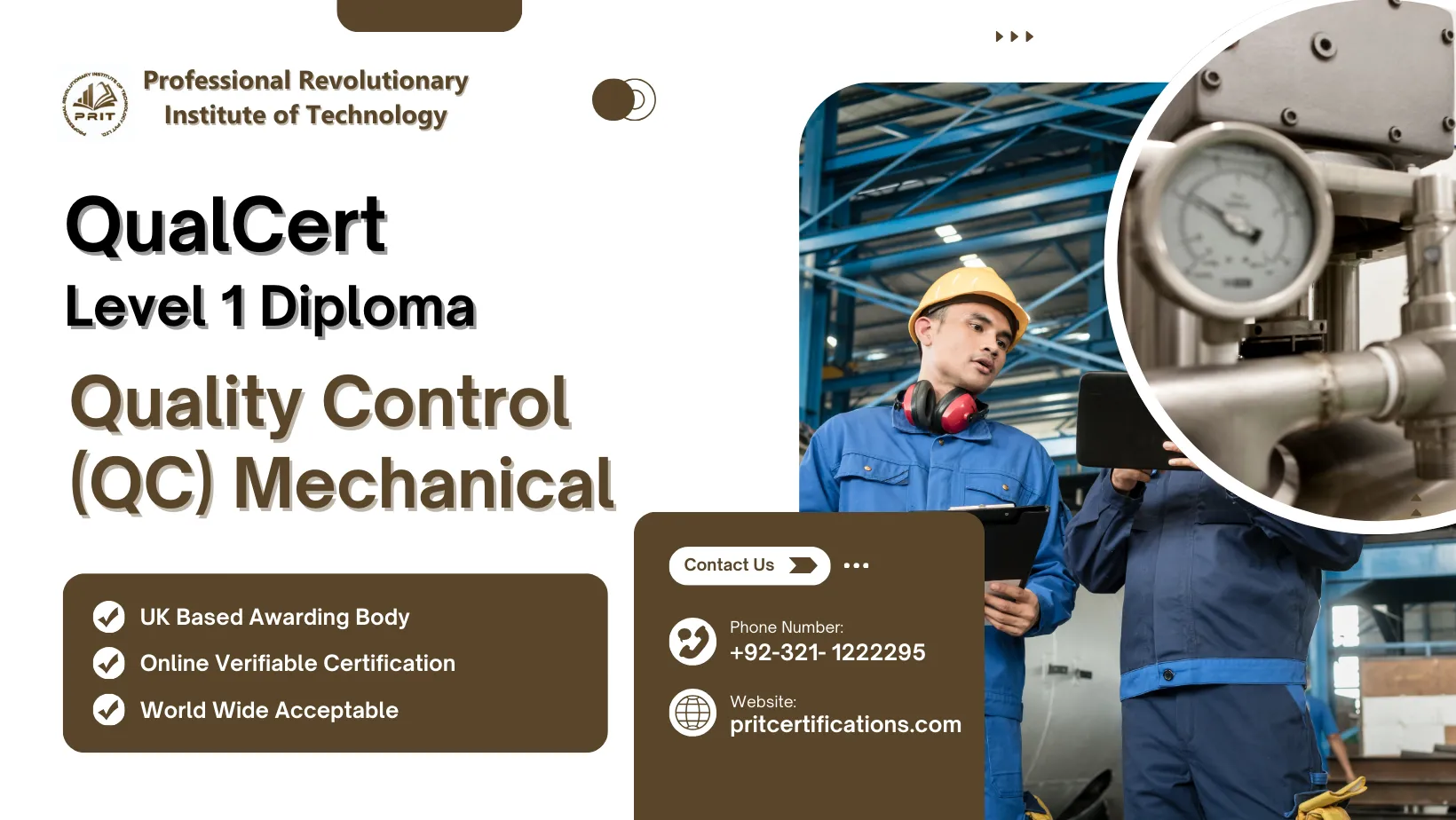 QualCert Level 1 Diploma in Quality Control ( QC ) Mechanical