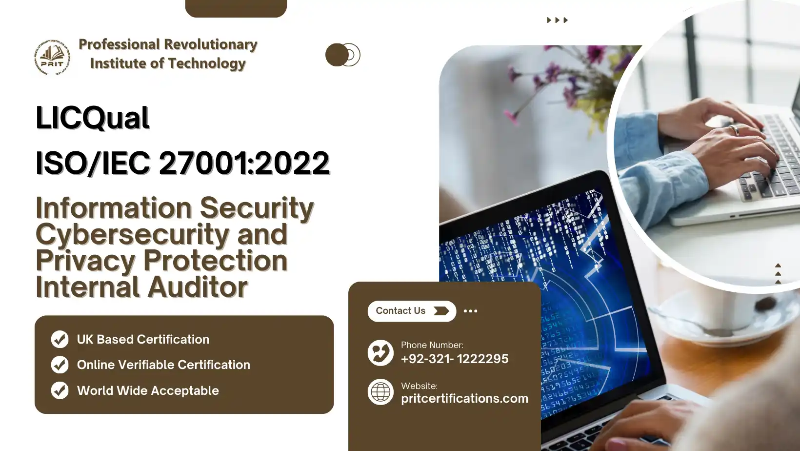 LICQual ISO/IEC 27001:2022 Information Security Cybersecurity and Privacy Protection Internal Auditor