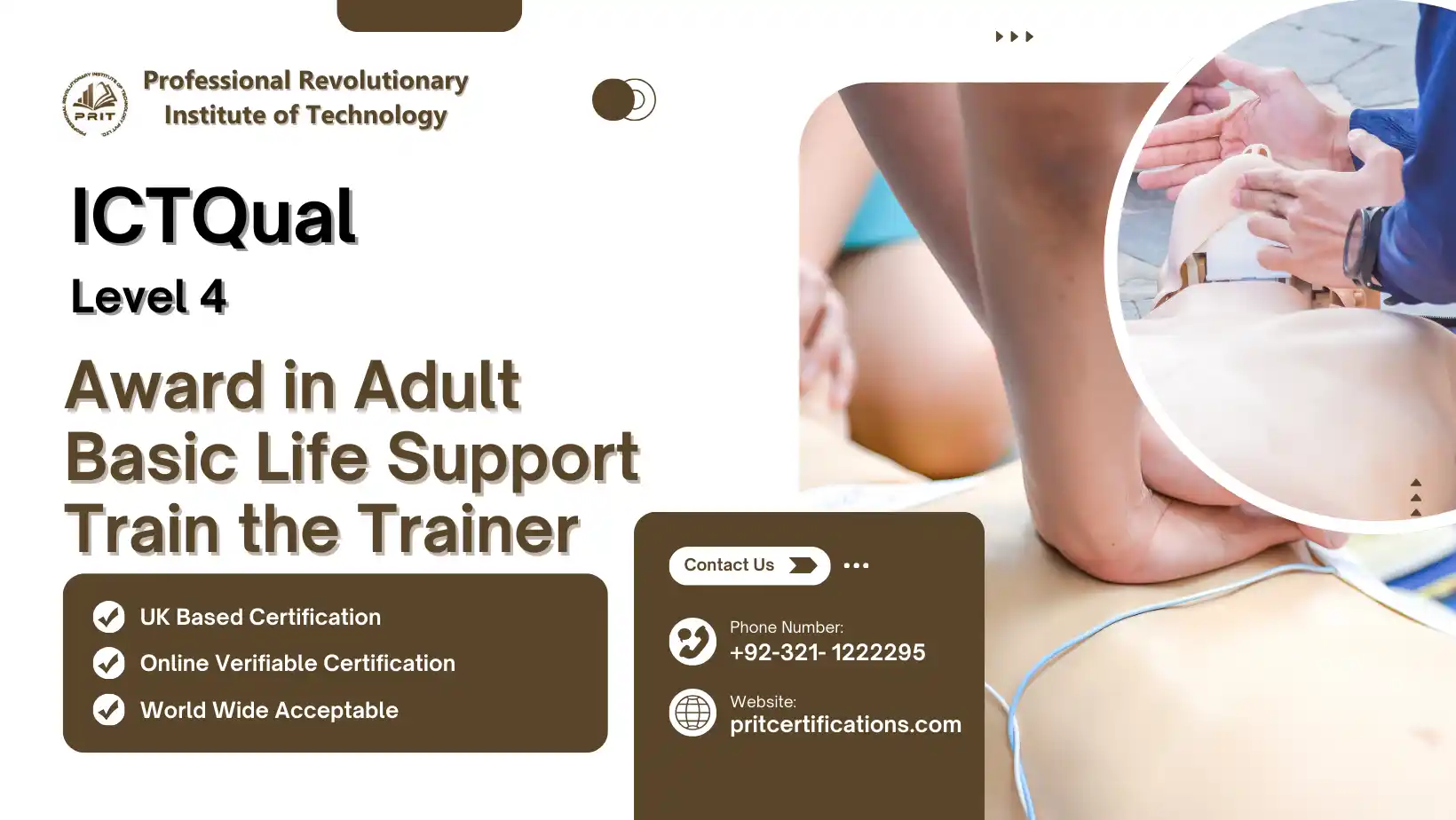 ICTQual Level 4 Award in Adult Basic Life Support Train the Trainer