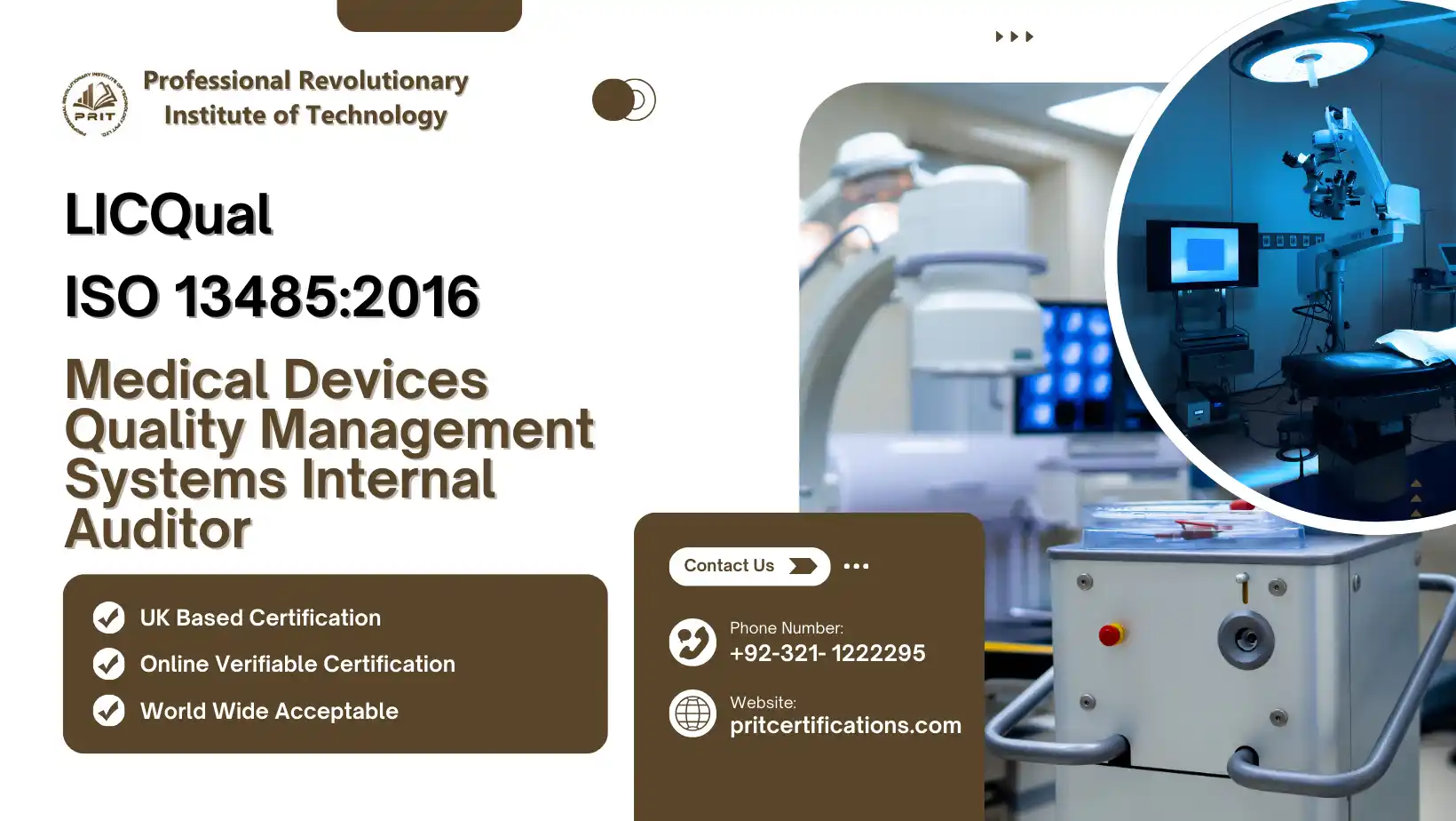 LICQual ISO 13485:2016 Medical Devices Quality Management Systems Internal Auditor