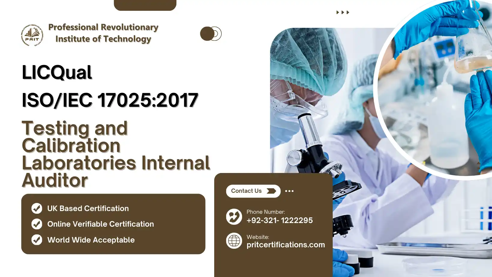 LICQual ISO/IEC 17025:2017 Testing and Calibration Laboratories Internal Auditor
