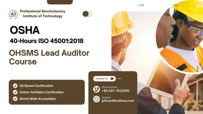 OSHAA ISO 45001:2018 OHSMS Lead Auditor Course – 40 Hours