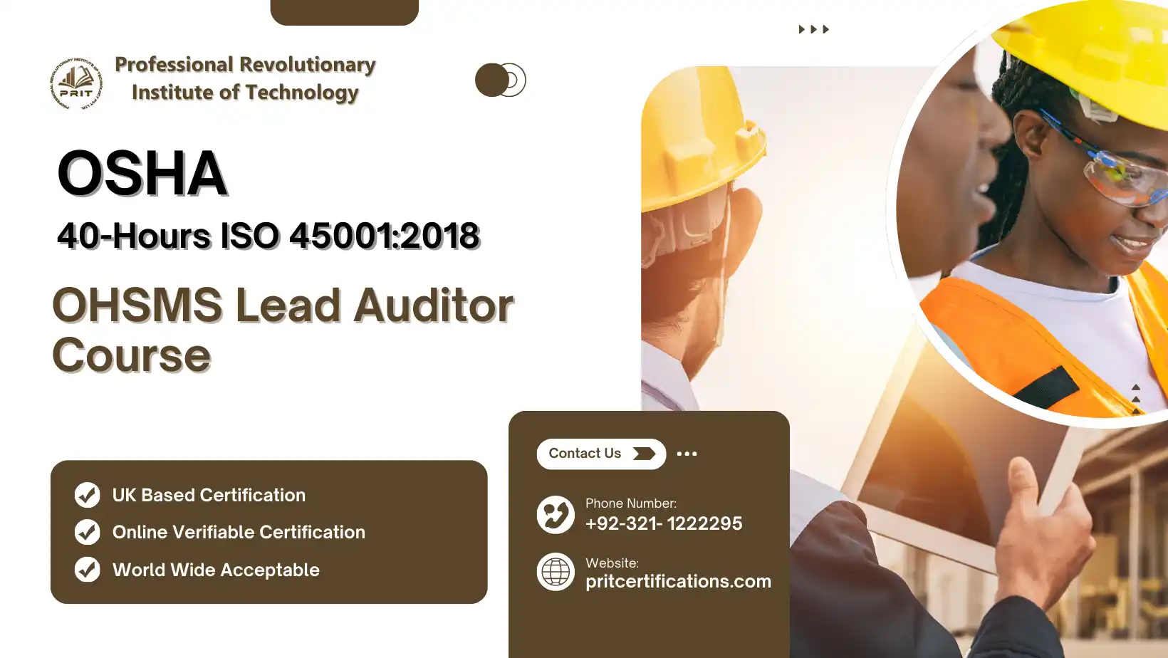 OSHAA ISO 45001:2018 OHSMS Lead Auditor Course – 40 Hours