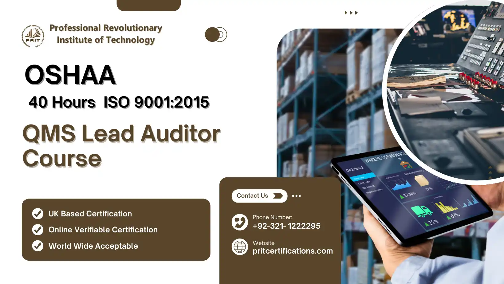 OSHAA ISO 9001:2015 QMS Lead Auditor Course-40 hours