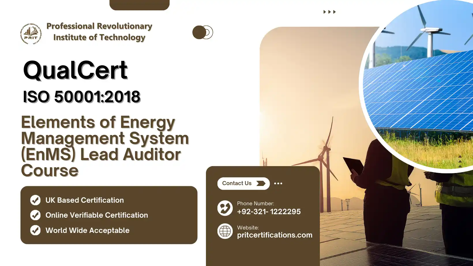 QualCert ISO 50001:2018 – Elements of Energy Management System (EnMS) Lead Auditor Course