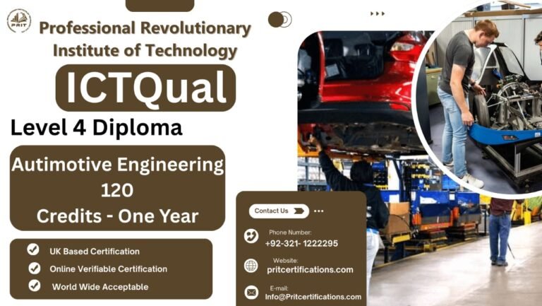 ICTQual Level 4 Diploma in Automotive Engineering 120 Credits – One Year